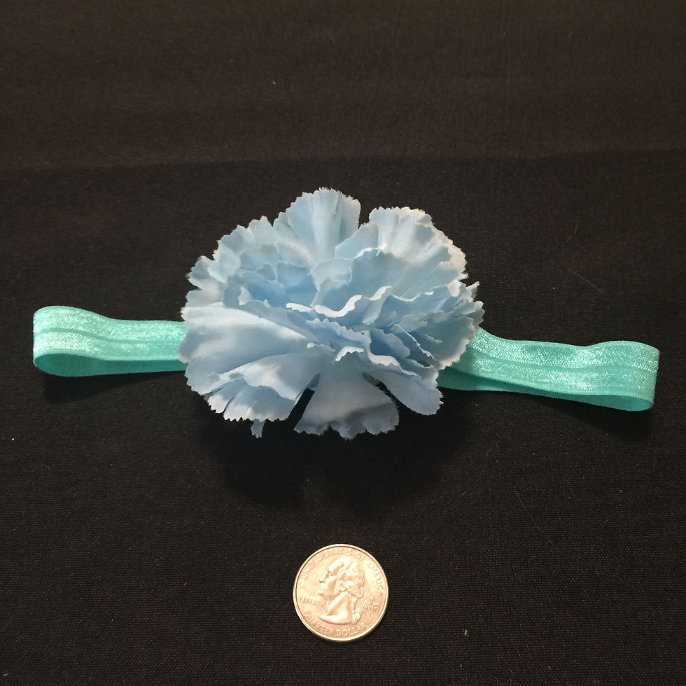 BLUE CARNATION BLUE BAND INFANT BOHO HEA
