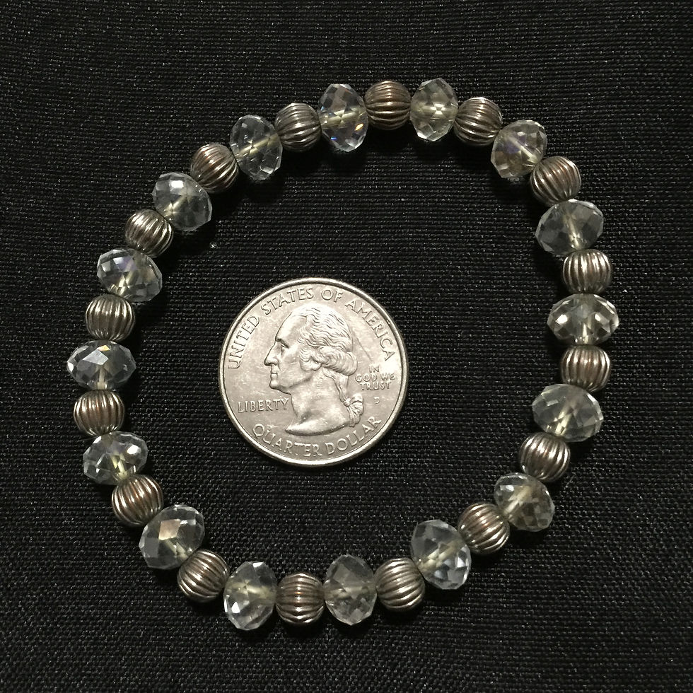 GOLD & CLEAR BEADS BRACELET