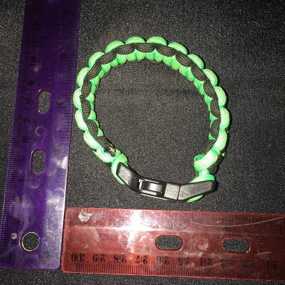 PARACORD GREEN BLACK BRACELET
