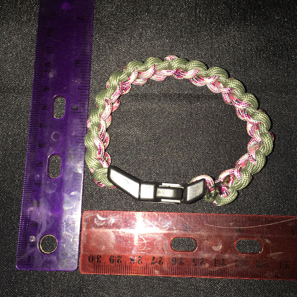 PARACORD PINK GREY BRACELET