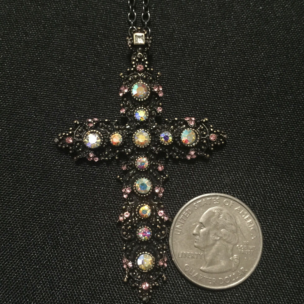 METAL CROSS WITH STONES