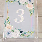 Tischnummer Acryl dusty blue