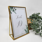 Tischnummer Metall Gold + Schild