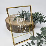 Tischnummer Metall Gold