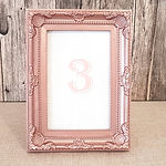 Tischnummer Rosegold