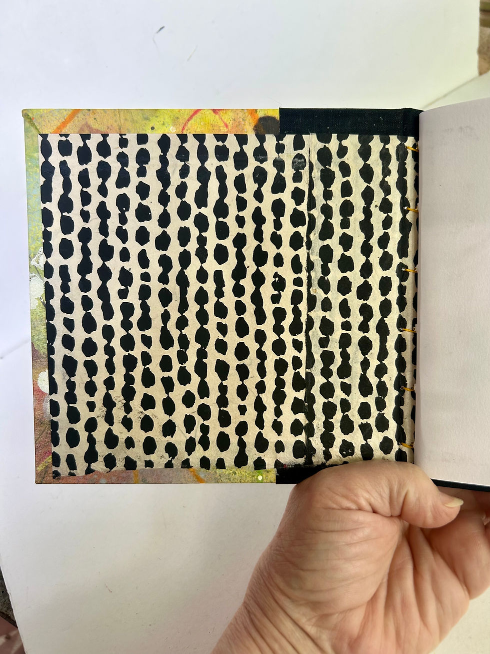 Thumbnail: Handmade Journal with hand painted cover