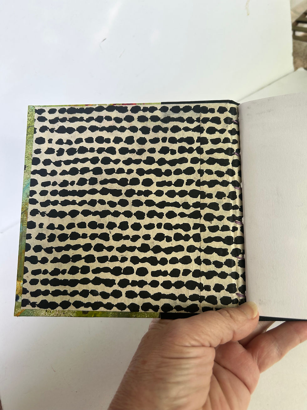 Thumbnail: Handmade Journal with hand painted cover