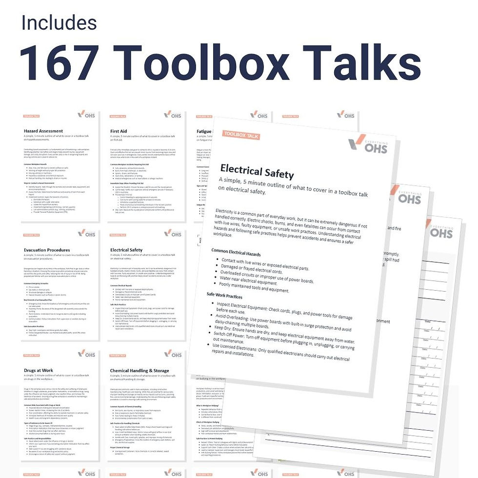 Toolbox Talk List of Benefits