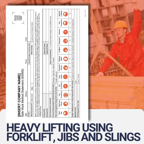 Heavy lifting using Forklift, Jibs and slings SWMS Everything OHS