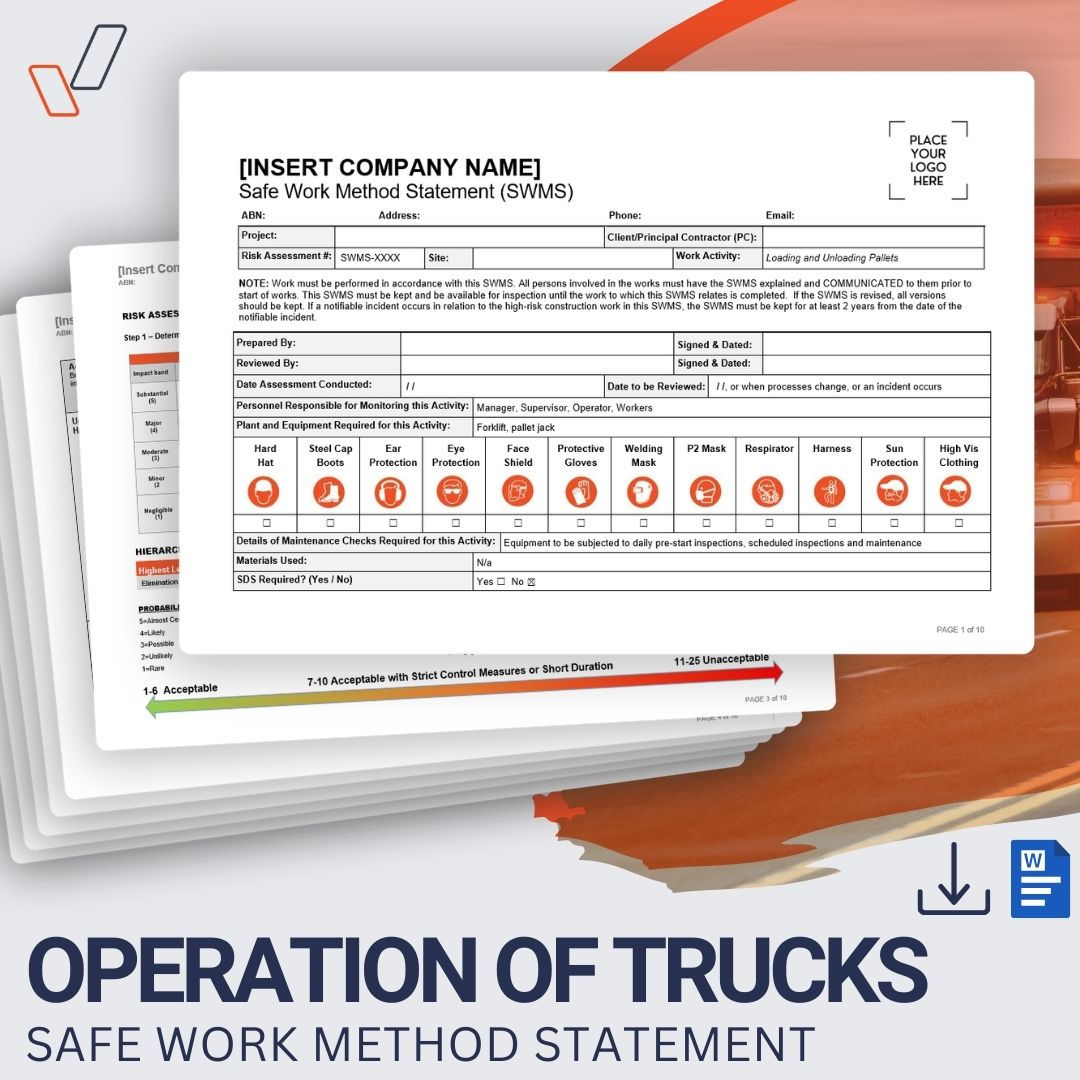 Operation of Trucks SWMS