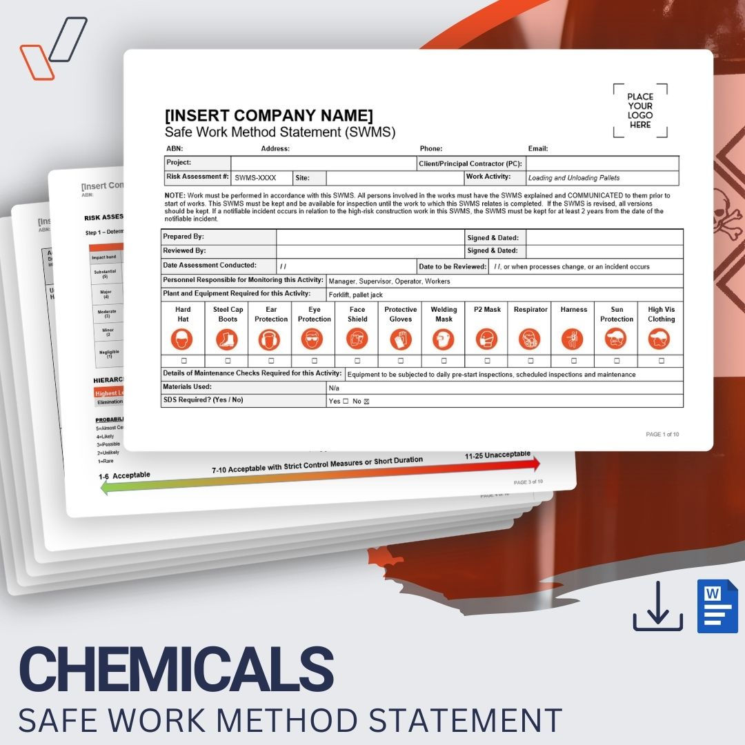 Chemicals Safe Work Method Statement - Product Image