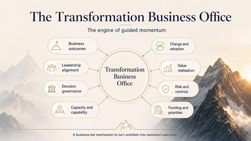 Comparison of traditional governance with a Transformation Business Office