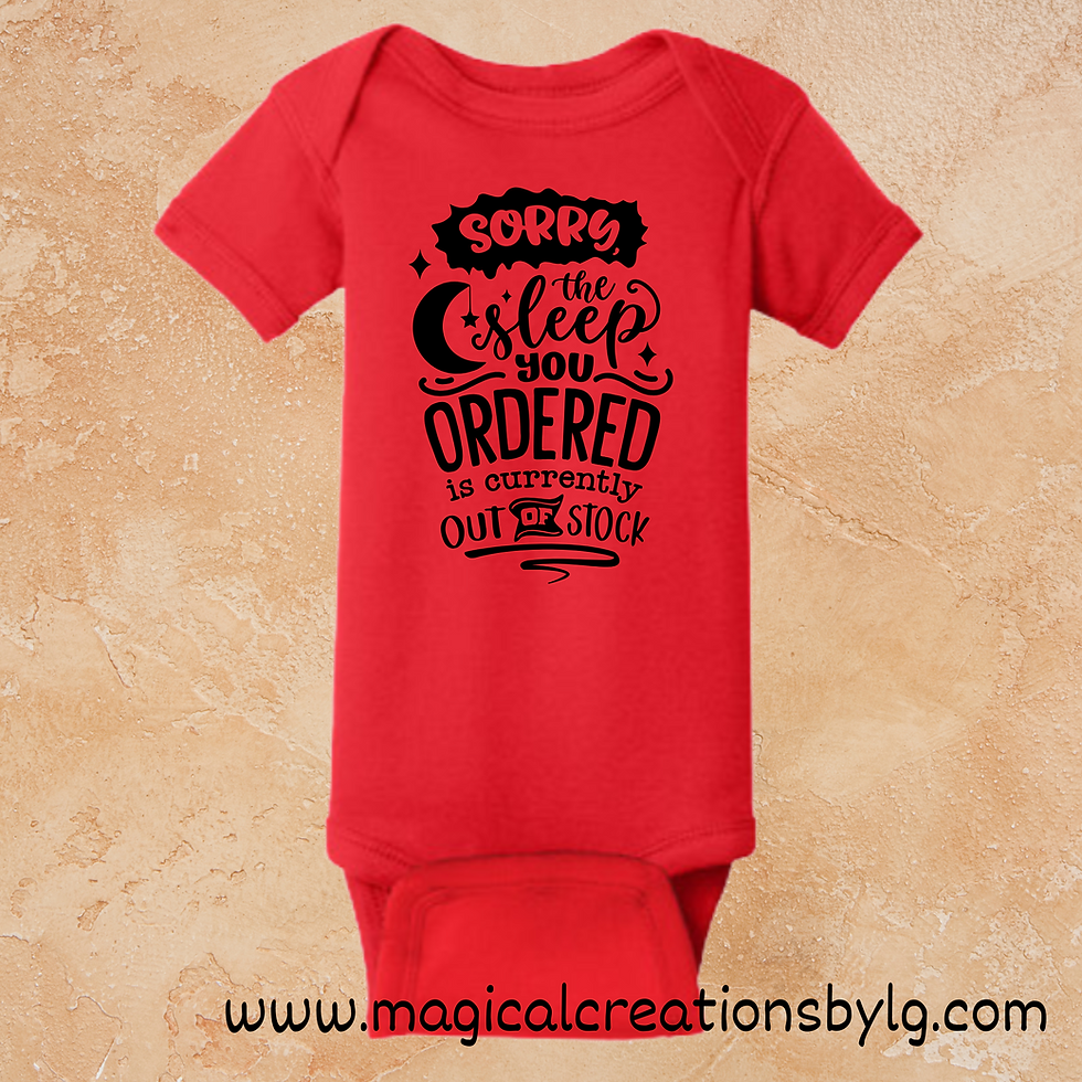 Thumbnail: Baby onesie: Sorry the sleep you ordered