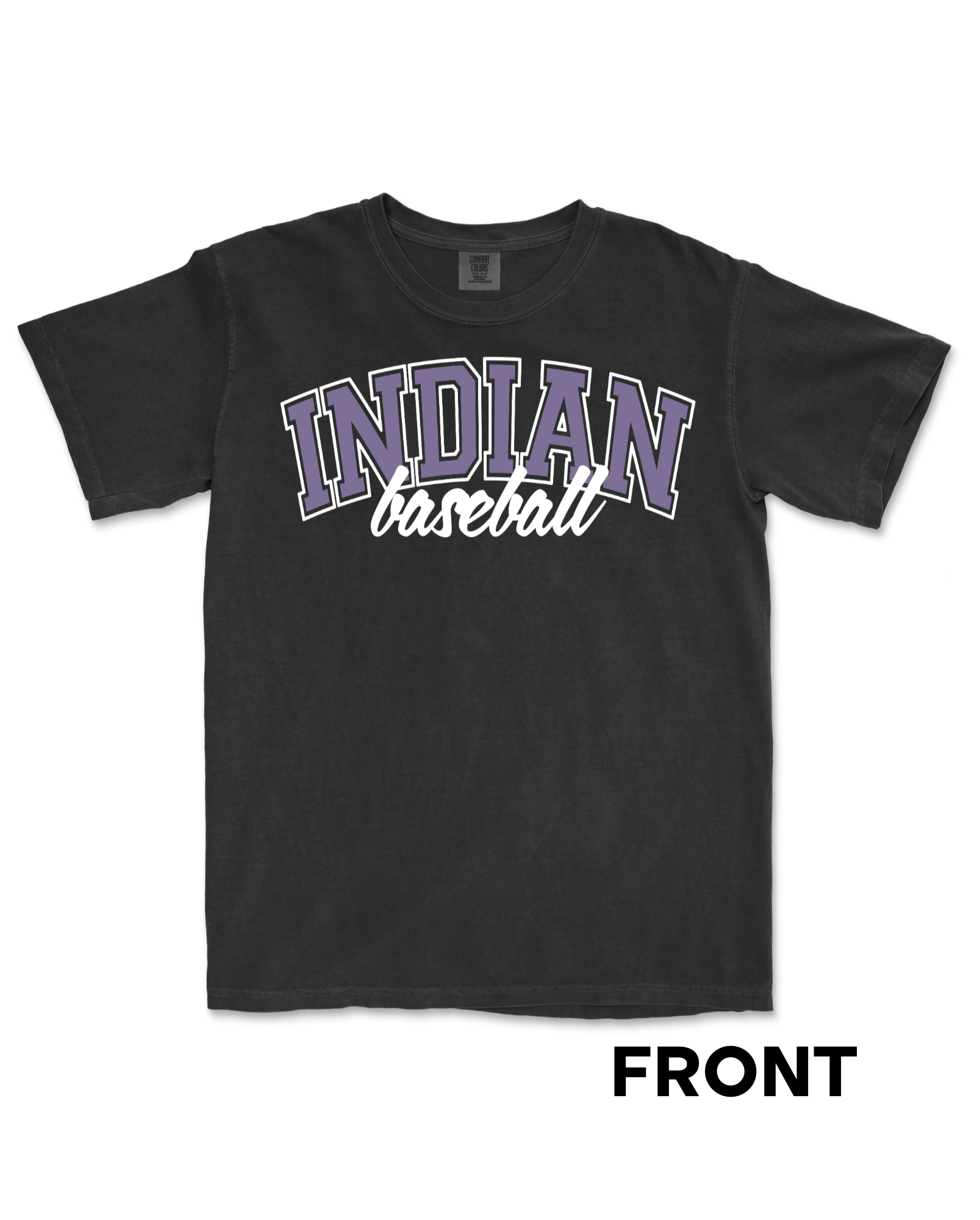 Indian Baseball Shirt (Comfort Color- Black)