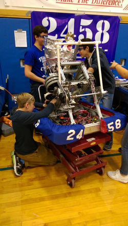 Repairing the robot in 8th Grade