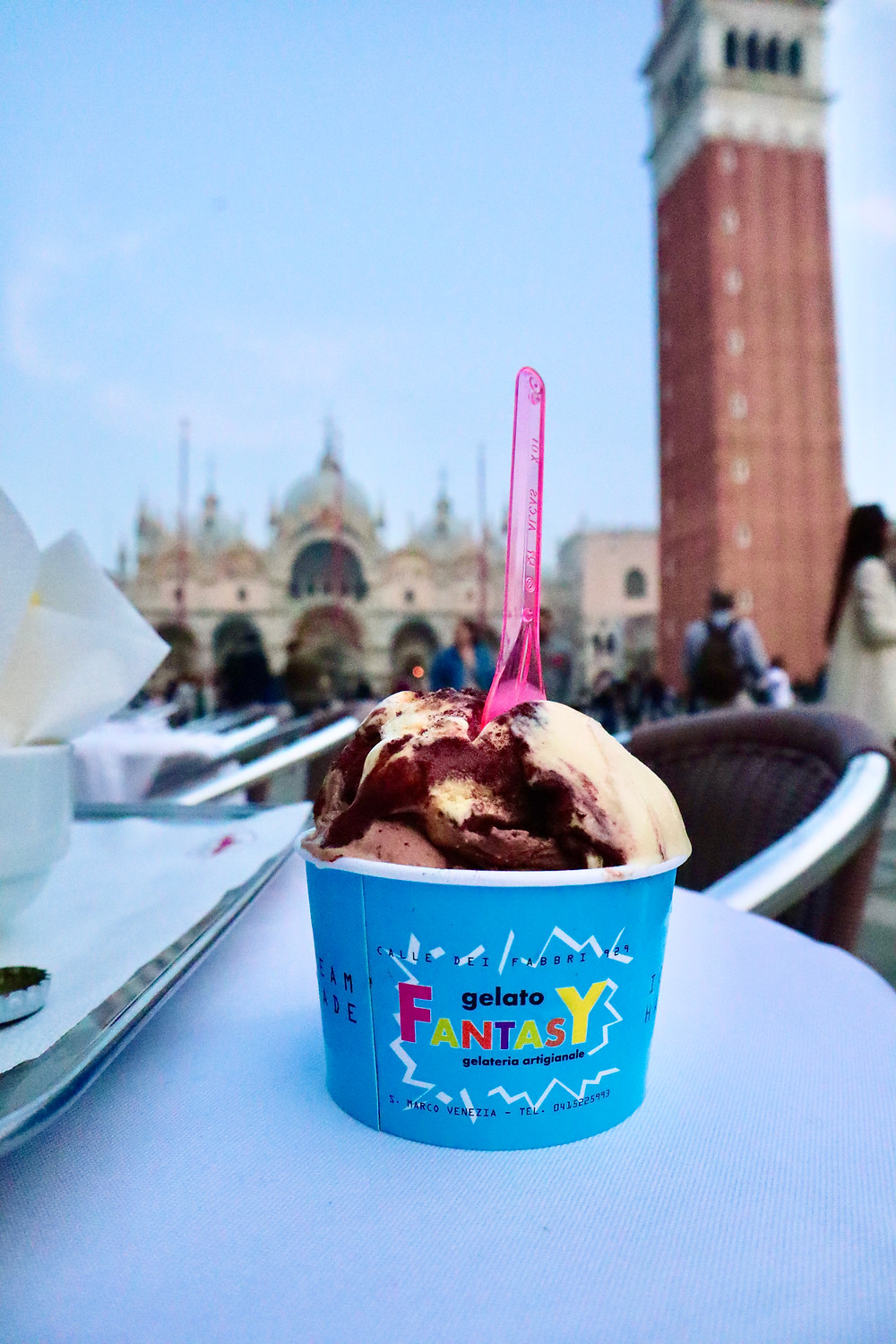 Gelato Fantasy Nutella Brownie flavor in Venice, Italy by Biteinerary