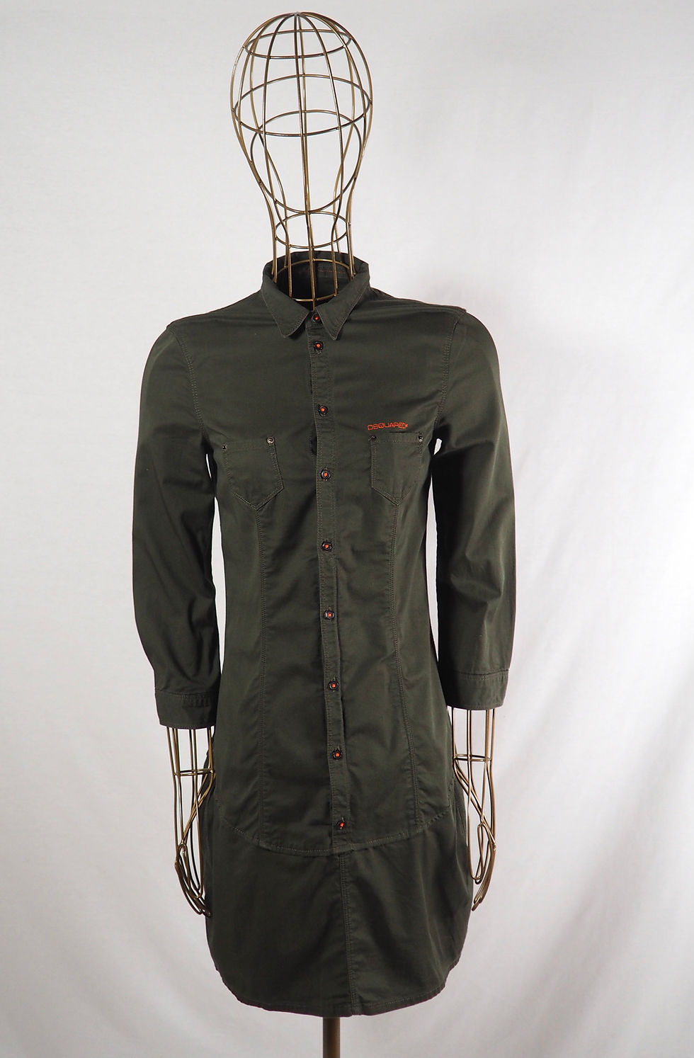 Thumbnail: DSQUARED Khaki Shirtdress 