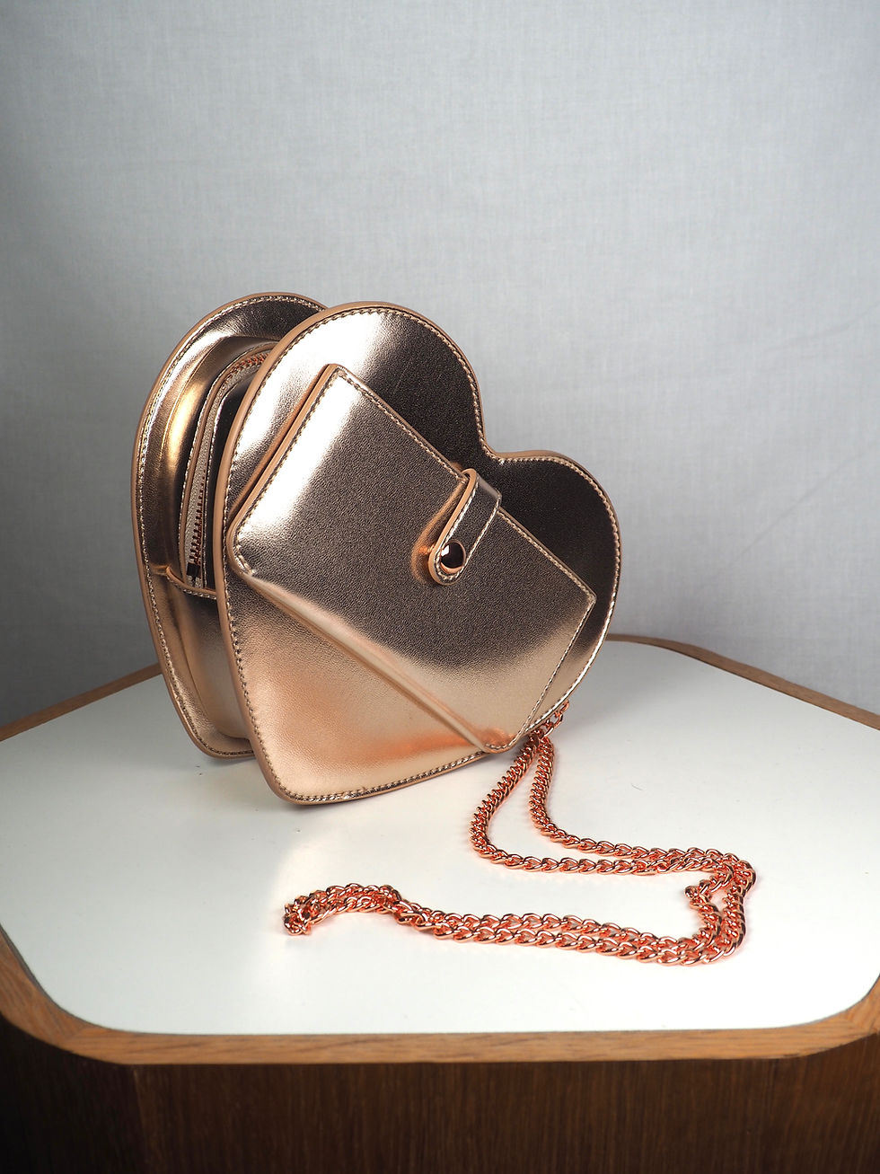 Thumbnail: LOVE MOSCHINO Rosegold Heart Bag