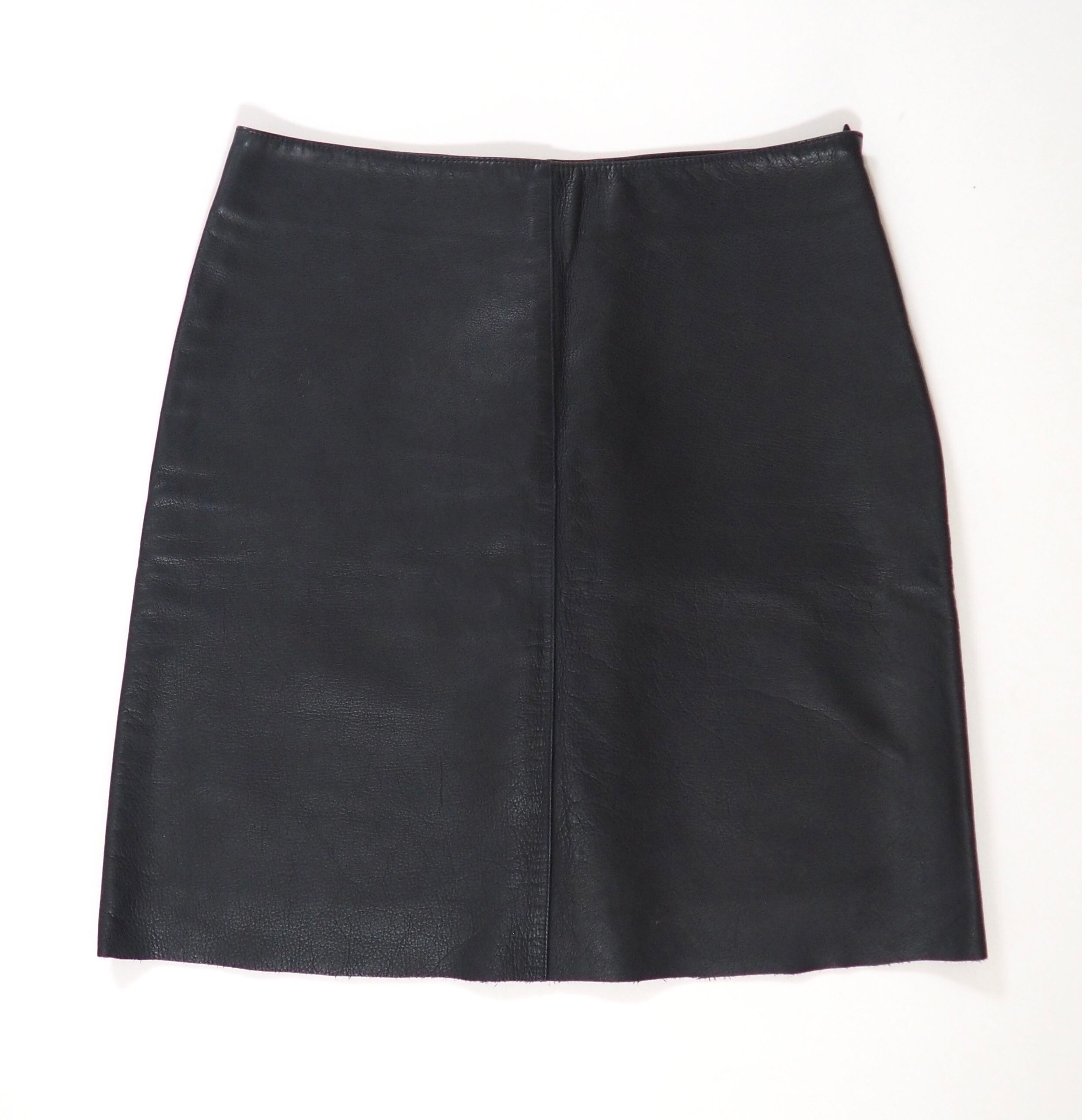 A.P.C. Deepgreen Leather Skirt 