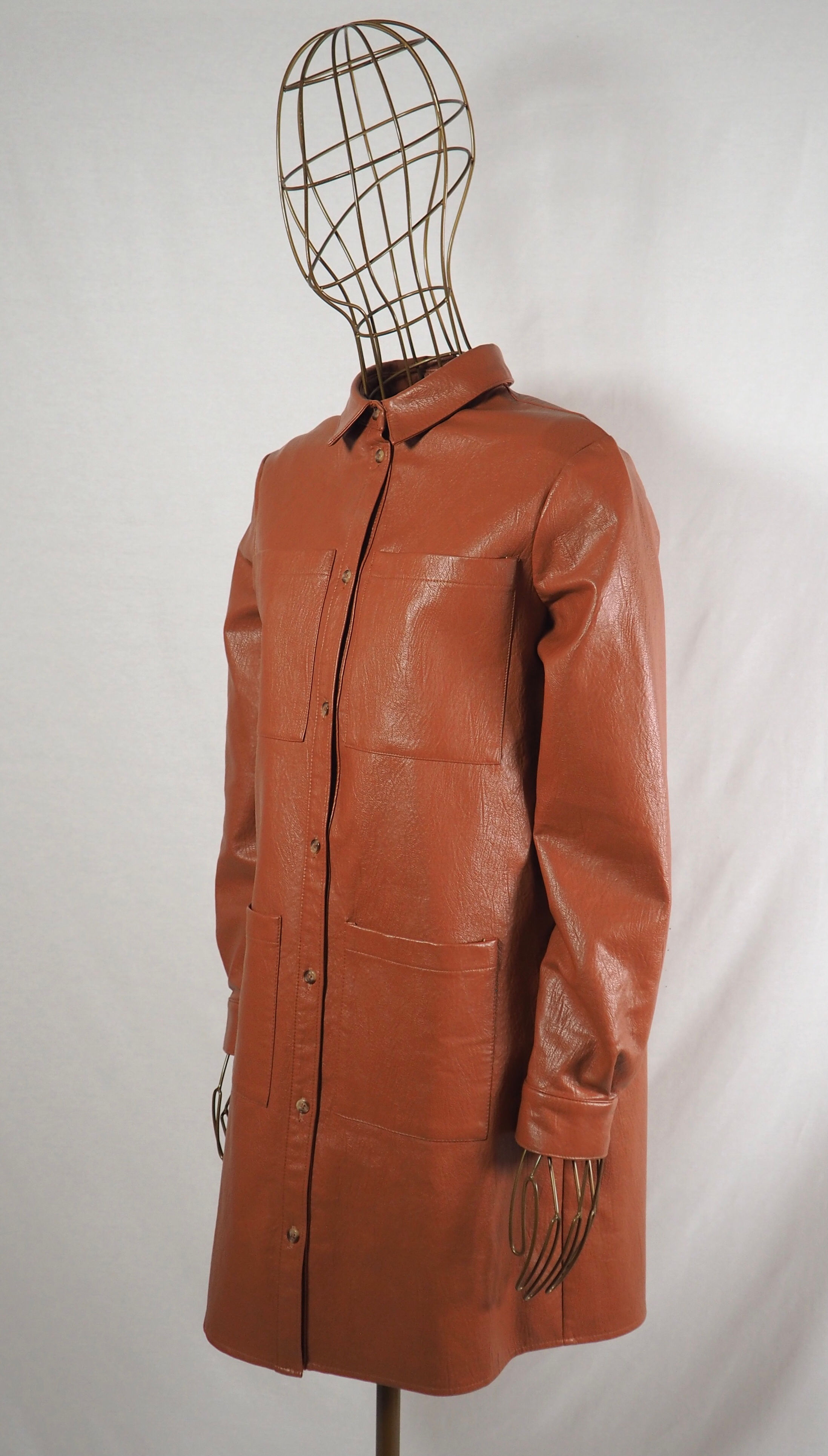 ASOS Faux Leather Shirtdress