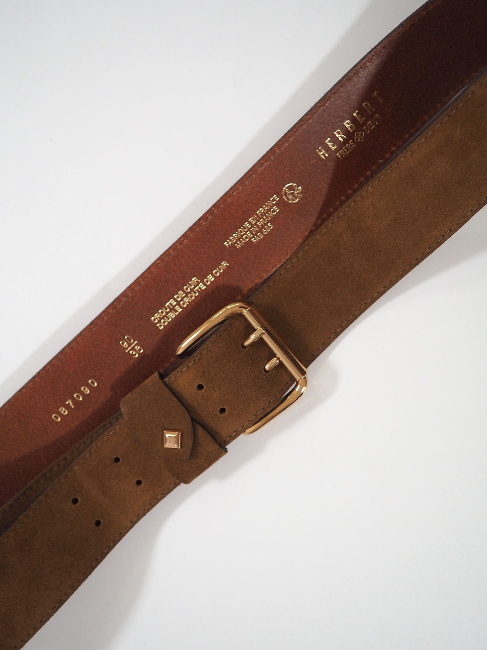 Thumbnail: HERBERT Brown Leather Belt 