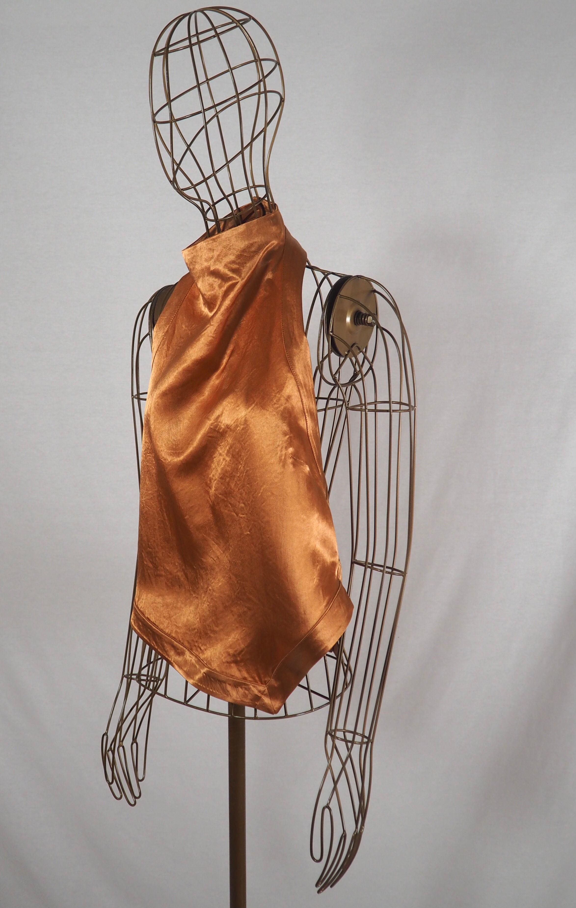 NANUSHKA Rust Satin Top
