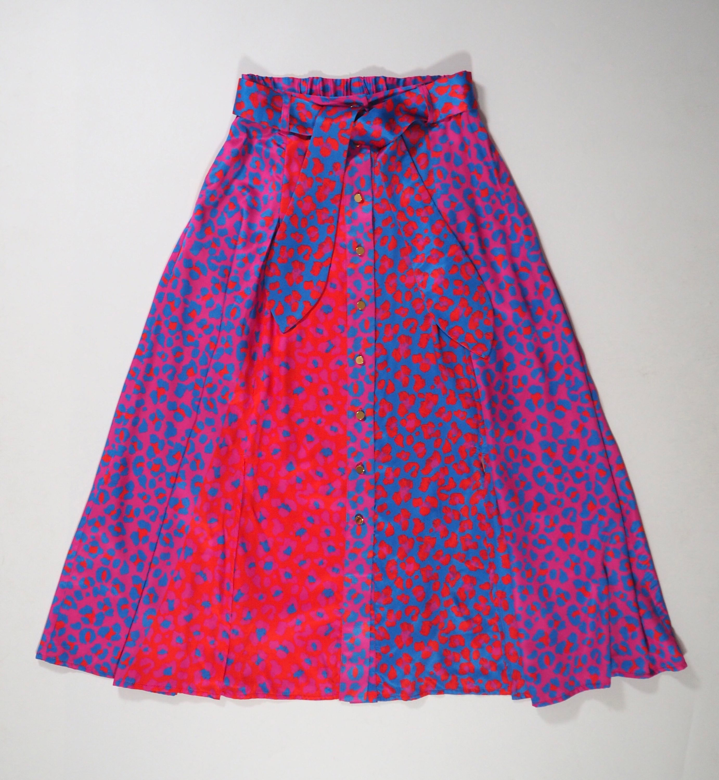 TOMCSANYI Leopard Midi Skirt