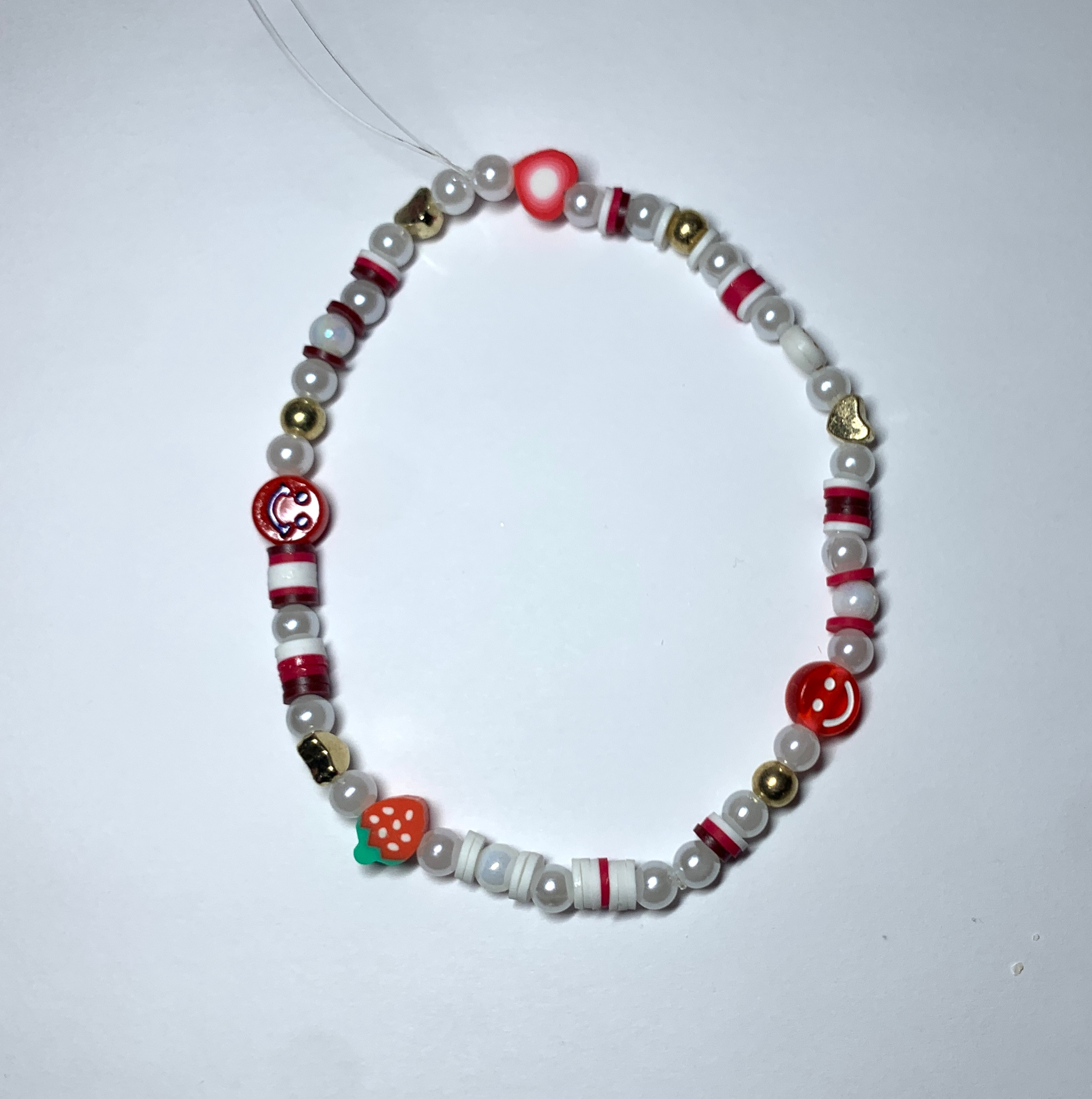 Red Pearl Phone Charm