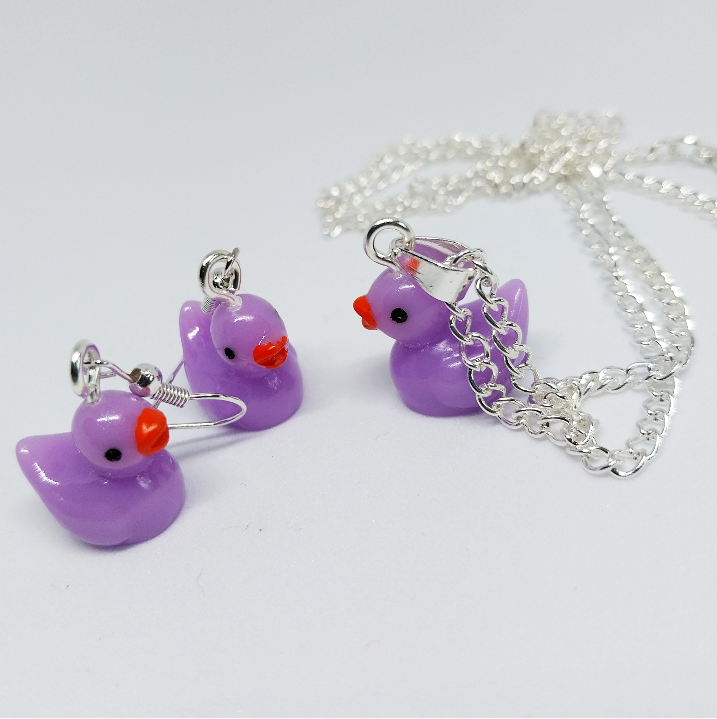 Mini Duck Jewellery Set - Lilac