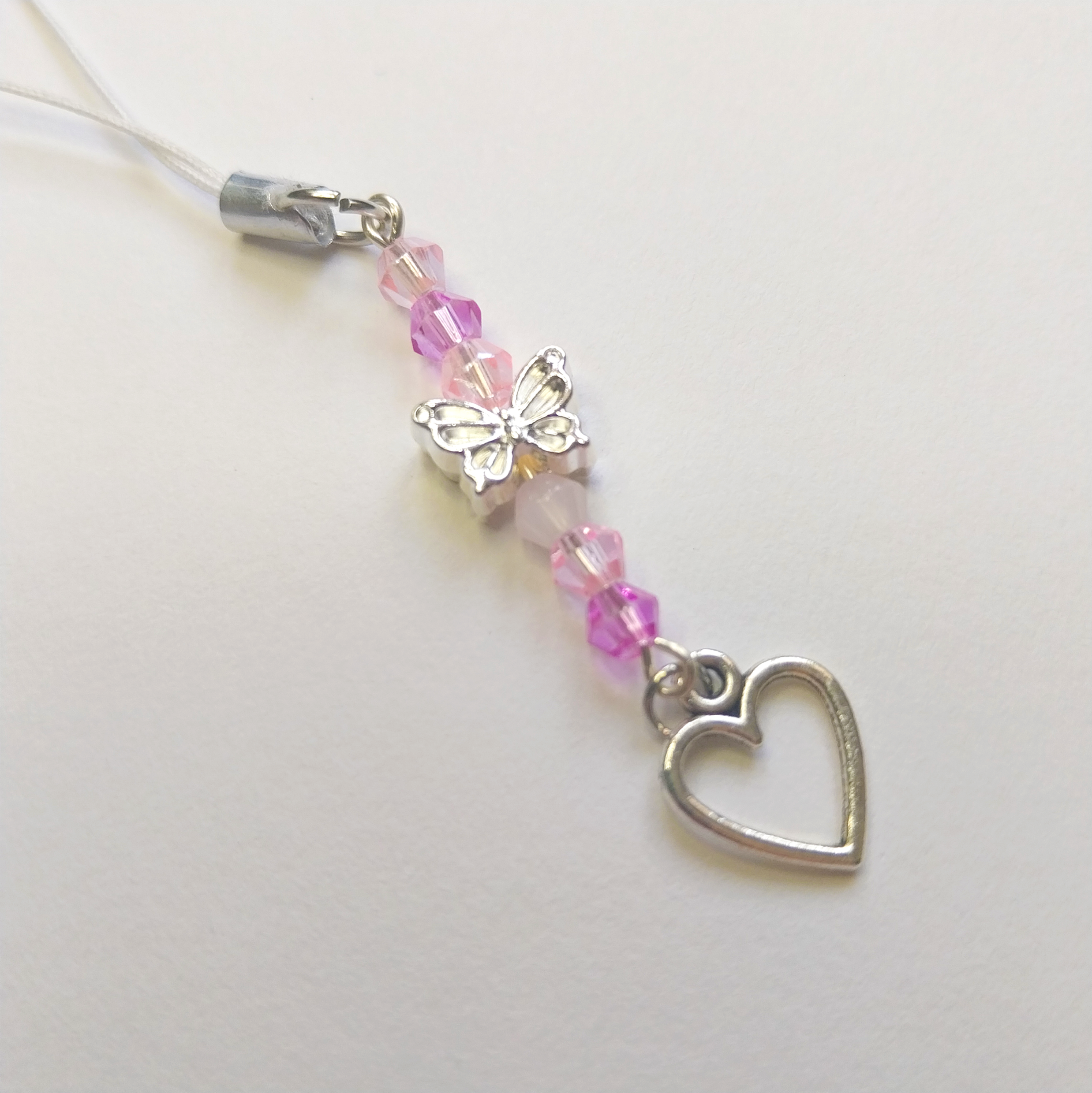 Phone Charm - Butterfly & Heart