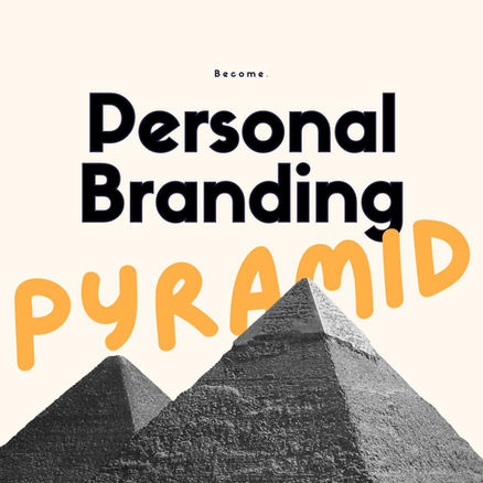 A grey pyramid on a peach background