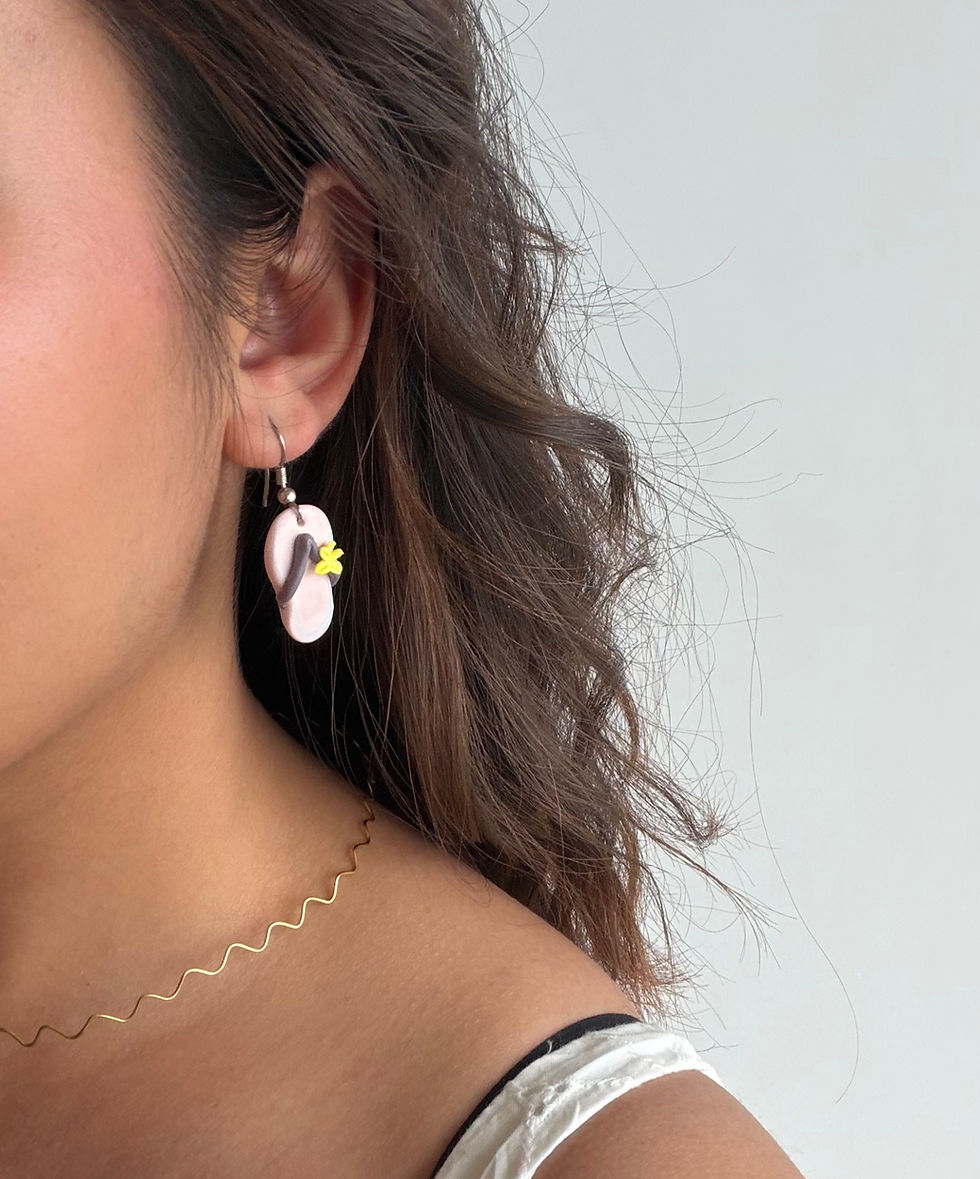 Thumbnail: beach slipper earrings
