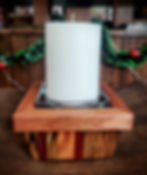Large candle holder with glass base