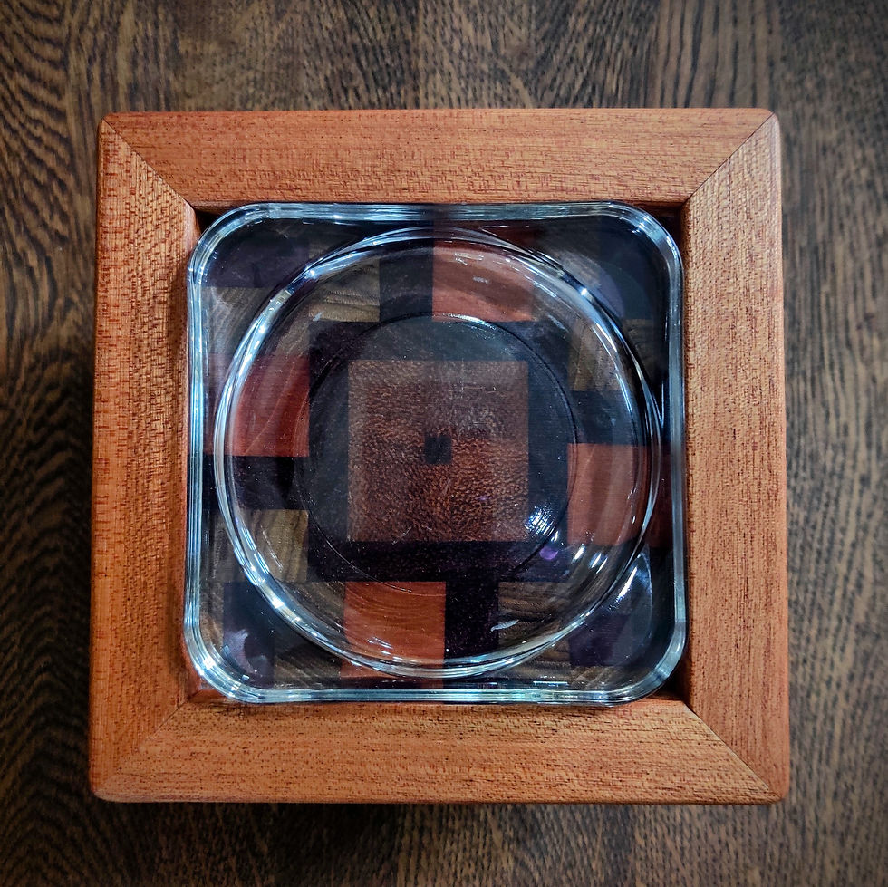 Thumbnail: Large candle holder with glass base