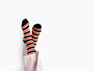 Red And Black Socks