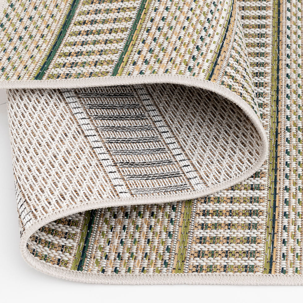 Thumbnail: Textured Stripe Multi-Color Indoor/Outdoor Area Rug