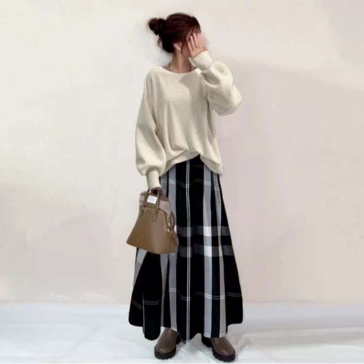 Thumbnail: 毛衣+格子裙套裝NYY8113318