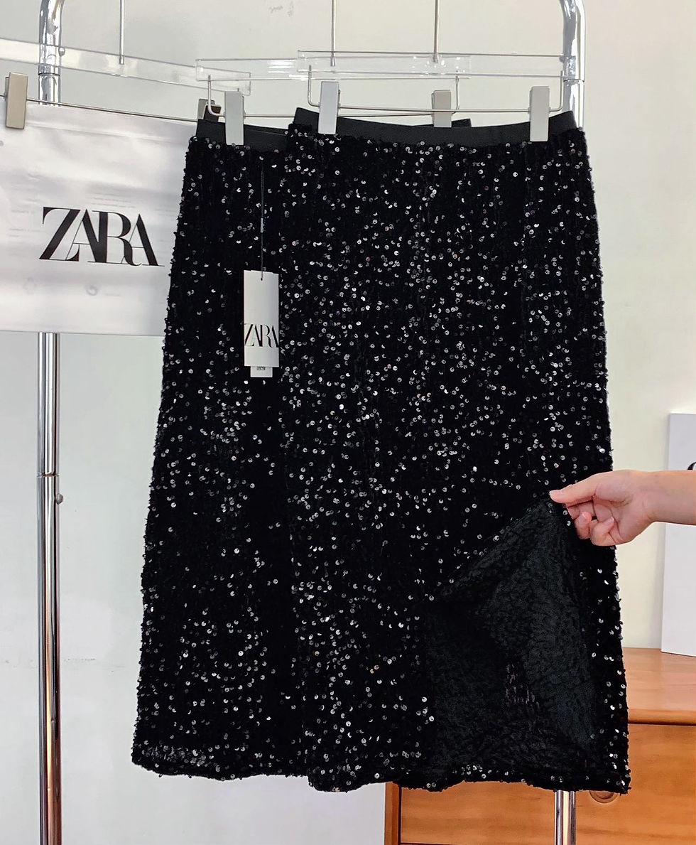 Thumbnail: ZARA·閃閃開叉亮片裙