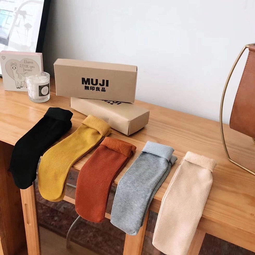 Thumbnail: 無印良品【五色暖冬加絨雪地襪】10雙