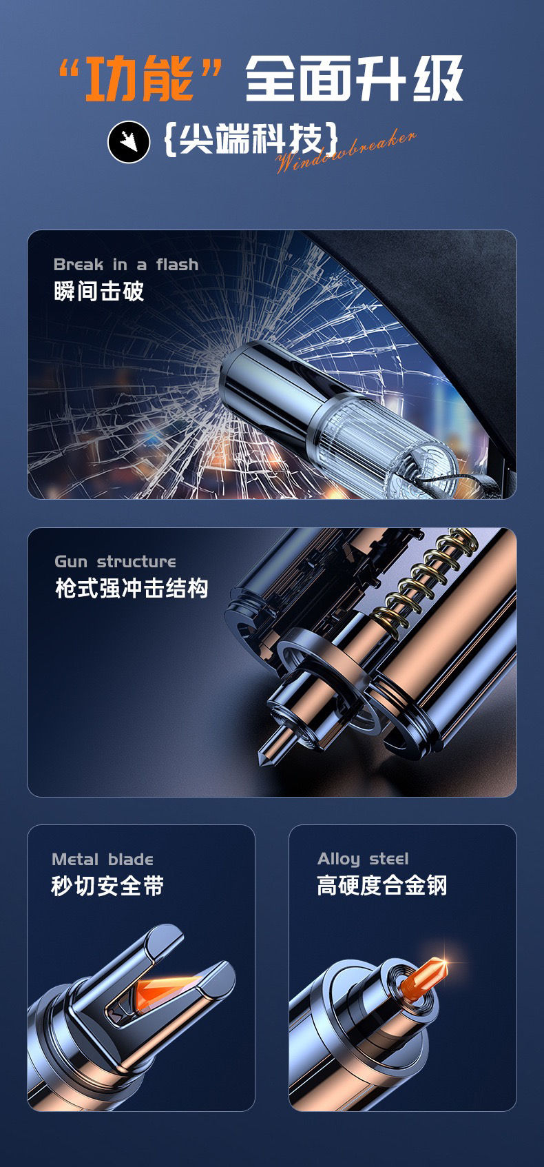 縮圖：【升級款二合一車載安全錘】2個