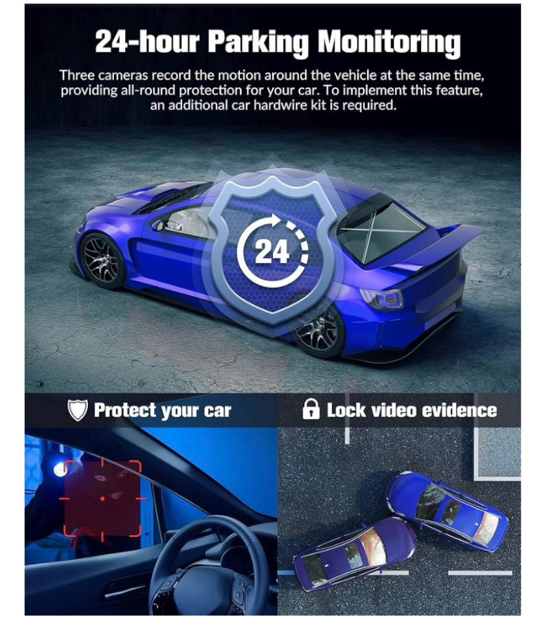 Thumbnail: 【三鏡頭4K行車記錄儀附送32GB存儲卡】