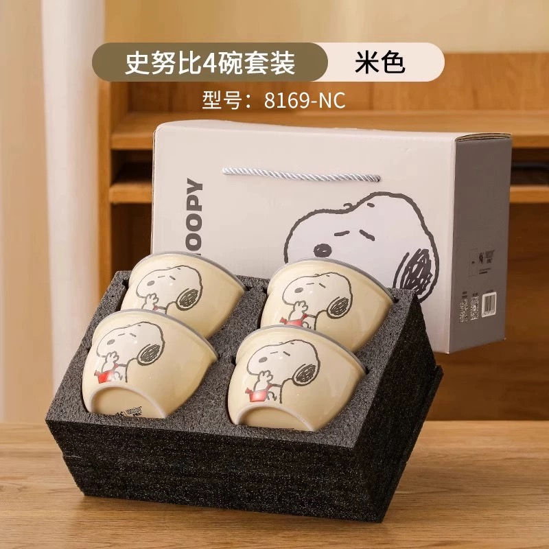 縮圖：正版授權:Snoopy 可愛瓷碗禮盒套裝NYY5312437