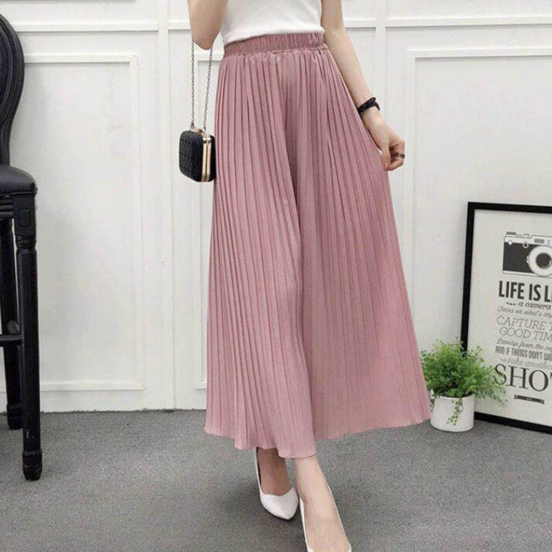 縮圖：氣質百摺橡筋腰九分褲NYY1811598