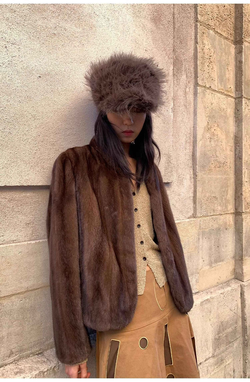 Thumbnail: Sovereign Vintage Mink Coat with Mulberry Silk Lining