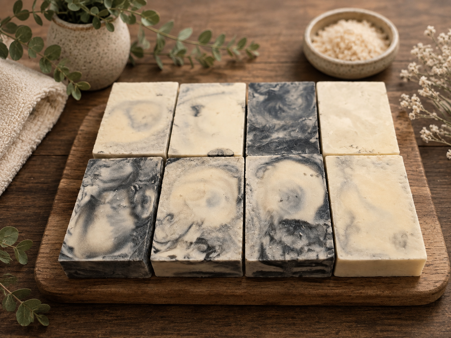 Activated Charcoal Tallow Swirl bar 3oz