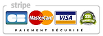  Stripe Modes de paiement acceptés : Visa, Mastercard, Amex, PayPal