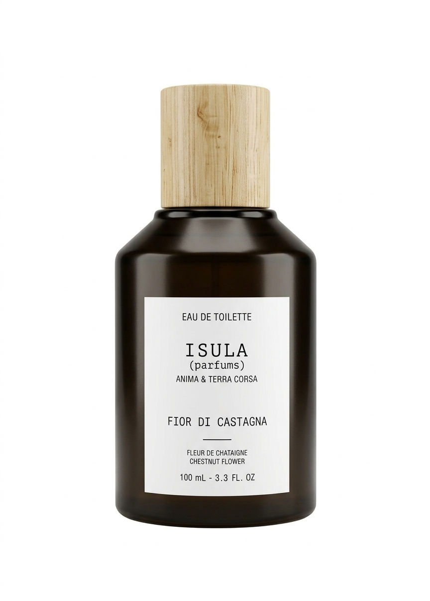 Eau de toilette fleur de châtaigne Isula Parfums fond blanc