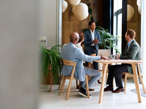 A group of colleagues at a table