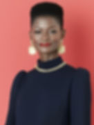 Elegant Woman in Coral lipstick