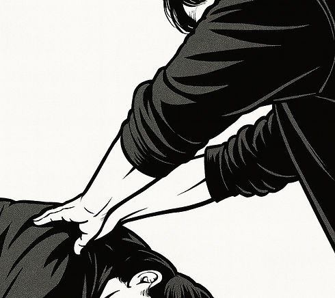 首や肩をもみほぐしする人。佐伯市リラクゼーションサロン　オヤユビ、もみほぐし、整体。